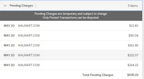 Walmart shows up on your bank statement